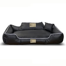 Panier Chien De Luxe Confort Rectangulaire En Cuir Écologique