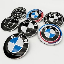1X 3D ABS 74mm 82mm Car Front Hood Badge Rear Trunk Emblem For BMW M Performance