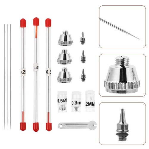 Airbrush nozzle and needle - airbrush, kit