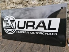 Plaque émaillée URAL Side Car enamel sign no Jawa Muz Bmw Mz Dniepr