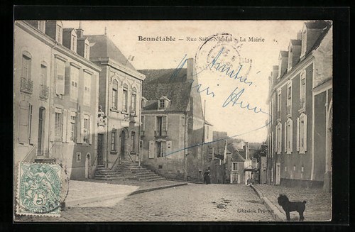 Cpa bonnétable rue - bonnétable,,