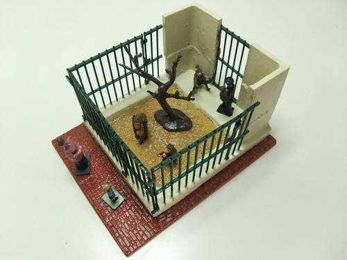 Diorama zoo singes - diorama,