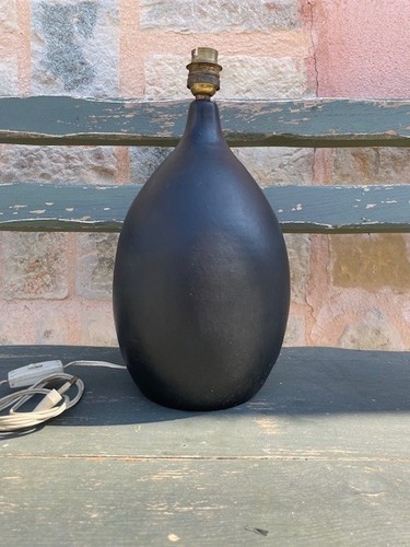 Pied lampe céramique noire - lampe,
