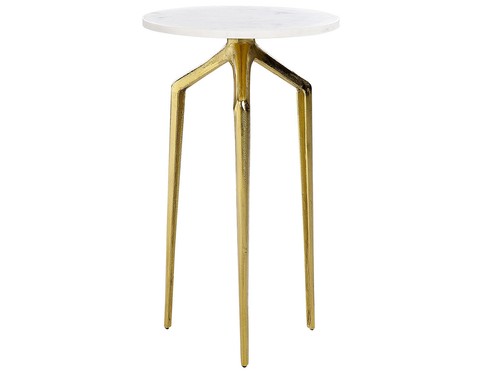 Table appoint blanc doré - d'appoint,