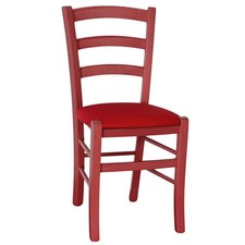 Chaise Bois Venise Rouge Avec