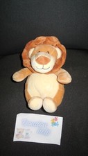 doudou peluche lion beige