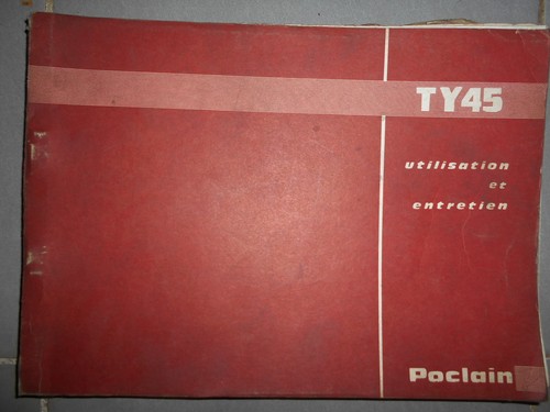 Poclain ty45 notice - ty,