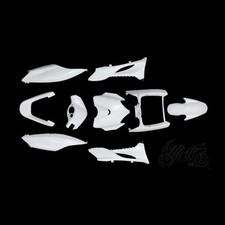 Jeu de plastiques pour Yamaha JOG RR, blanc argenté
