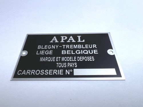 Plaque constructeur buggy - constructeur, apal