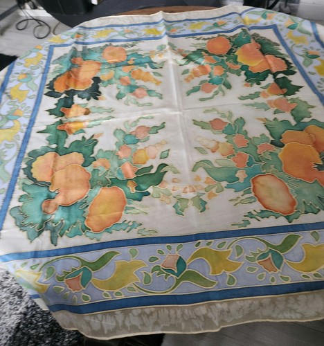 Foulard soie peint la - soie,