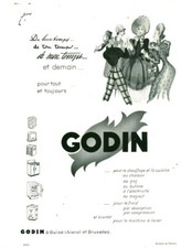 1950 Godin Magazine Antique Stove Heater Advertisement