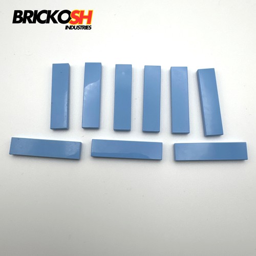 Lego 2431 medium blue tile - lego, x9