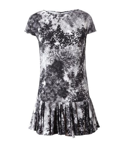 Robe noire soie imprimée - noire,