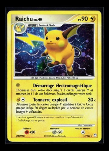 Carte pokémon raichu 123 - carte,