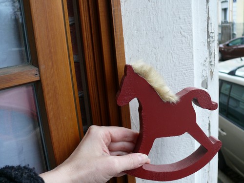 Cheval bascule bois jouet - en,