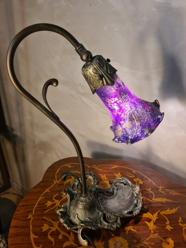 Lampe fonte acier patiné - acier,