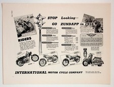 1956 Zundapp Motorcycle Ad