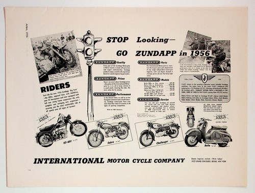1956 zundapp motorcycle - 1956,