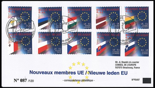 Pe487 fdc carnet belgique - pe487:,