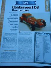 Donkervoort D8 Lotus Flower 1993 Auto Data Sheet