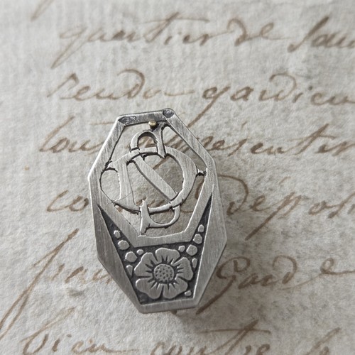 Monogramme lettres argent - en,