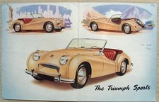 TRIUMPH SPORTS CAR Specification Details 1952 STANDARD REVIEW Magazine Reprint