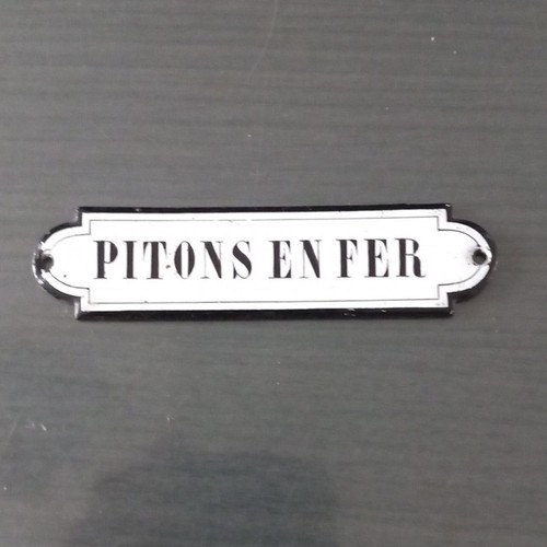 Plaque emaille ancienne - plaque,