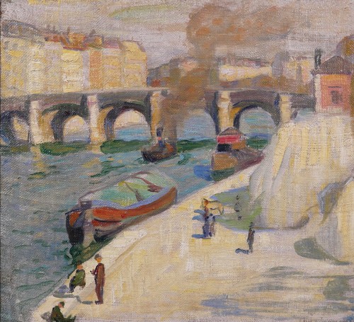 Tableau ancien paris paysage - ancien,