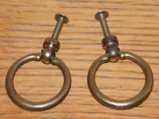 1980 vintage 2 POIGNEE ANNEAU de MEUBLE tiroir MOBILIER porte BUFFET à visser