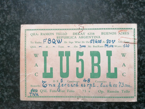 Carte qsl radio amateur - carte,