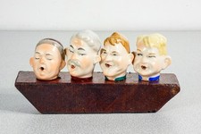 ⚜️ Lot 4 Bouchon Verseur Porcelaine Wagner & Apel Cigarette Sculpture Bouteille