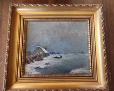 Tableau Hollandais signé en superbe état huile sur toile cadre bois 40 x 44cm