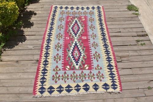 Tapis turc kilim 2x3 tissé - tapis,