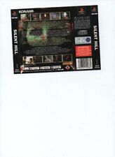 Rare !!! JAQUETTE ARRIERE DU JEU SILENT HILL : Playstation 1. OFFICELLE