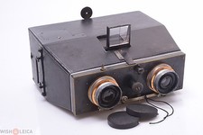 ✅ BELLIENI JUMELLE 9X18CM 3D STEREO CAMERA ZEISS 110MM F/8 W/ CAPS & PLATES