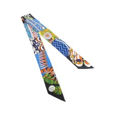 Authentic HERMES DE L'OMBRELLE AUX DUELS Twilly Sticker 853464S Scarf  #260-0...
