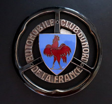 Automobile Club du Nord de la France Badge de Calandre 9Cm émaillé Parfait Etat