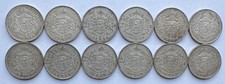 12 PIECE LOT 1934 BELGIUM 20 FRANCS 20F POSITION A & 20F POSITION B .680 SILVER