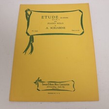 A Scriabne Etude in D Flat Minor Classical Piano Sheet Music 1938 Edward B Marks