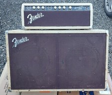 Vintage 1963 Fender Bassman Piggyback 6G6 Amp  and Cabinet / Jensen-Loaded