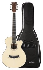 Guitare Acoustique Folk Concert Cutaway en Bois Sapelil Set Housse Gigbag