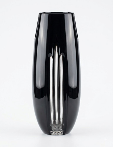 Vase cristal noir et - vase,