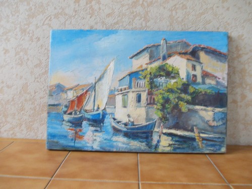 Tableau martigues peinture - tableau,
