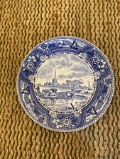 Vintage Boch Delft Navire Plate 8.5”
