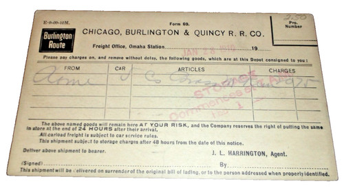 1910 burlington route - cb&q,