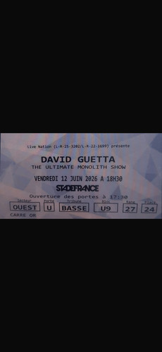 Places concert david guetta - places,