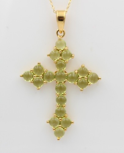 Pendentif croix peridot - croix,