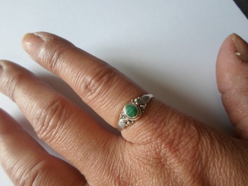 Bague argent massif - en,