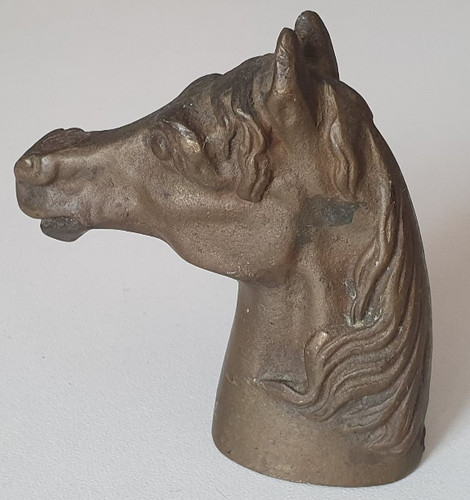 Horse head bronze bust cm - head,