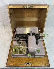 Rare Machine à écrire à index Mignon Rose model 4 TYPEWRITER Pink De 1930